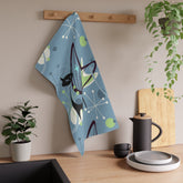 Kate McEnroe New York Mid Century Modern Atomic Cat Kitchen Towel, Retro Atomic Boomerang Starburst Tea Towel, MCM Linens, Cat Lover&