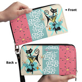 Kate McEnroe New York Mid Century Modern Atomic Cat Martini Zip Around WalletWalletsWE9Q0G6W-2
