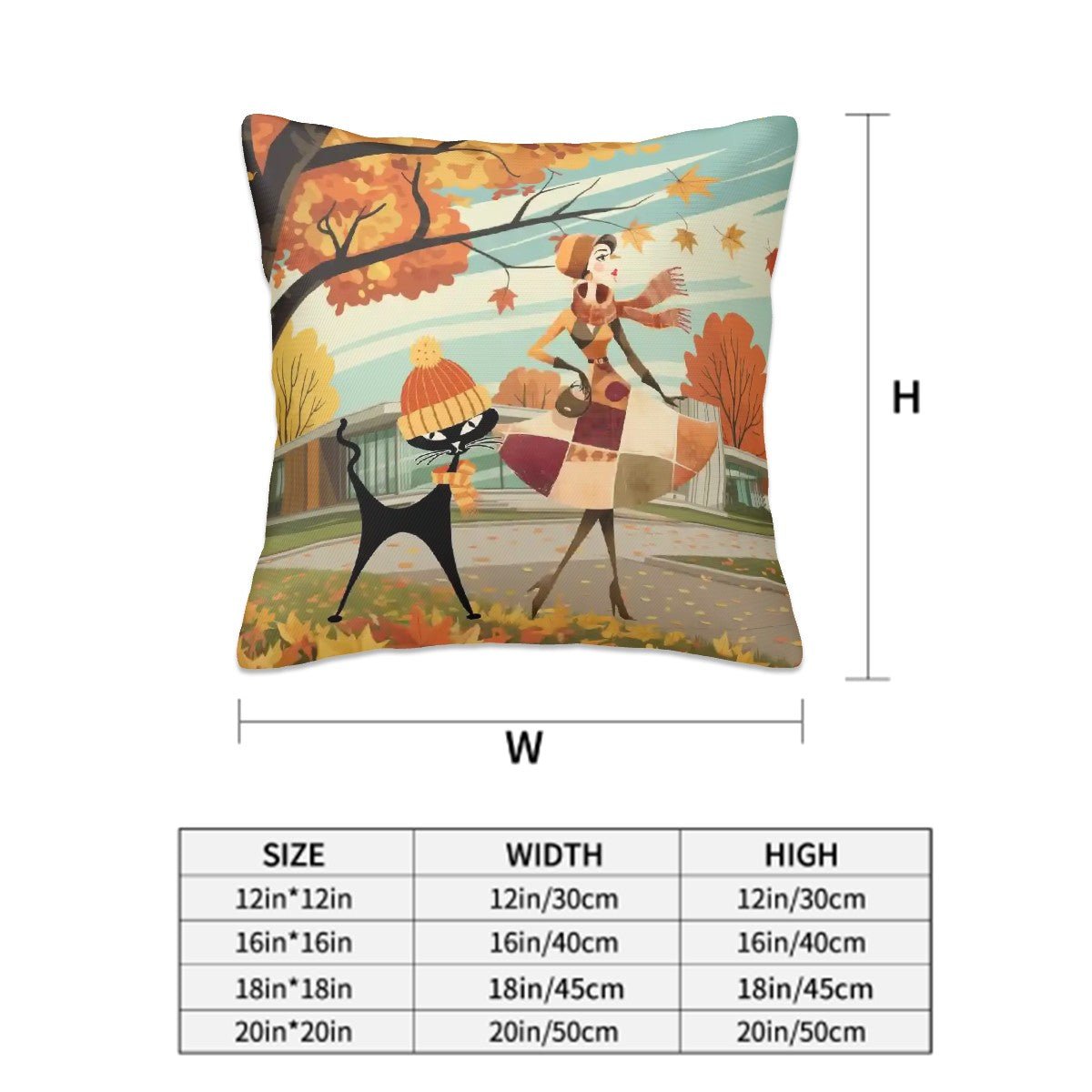 Kate McEnroe New York Mid Century Modern Atomic Cat Pillow Cover, Retro Fall Kitsch PillowcaseThrow Pillow CoversdEB3MnnDKM