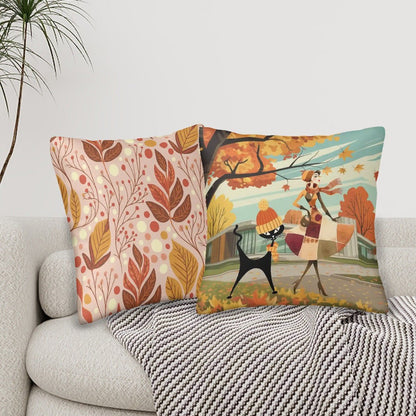 Kate McEnroe New York Mid Century Modern Atomic Cat Pillow Cover, Retro Fall Kitsch PillowcaseThrow Pillow CoversdEB3MnnDKM
