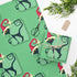 Printify Mid Century Modern Atomic Cat Retro Christmas Wrapping Paper, MCM Green Kitschy Black Cats Holiday Gift Wrap Home Decor 24" × 36" 16743975216285829476
