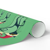 Kate McEnroe New York Mid Century Modern Atomic Cat Retro Christmas Wrapping Paper, MCM Green Kitschy Black Cats Holiday Gift WrapWrapping Paper14122498932882500231