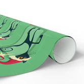 Kate McEnroe New York Mid Century Modern Atomic Cat Retro Christmas Wrapping Paper, MCM Green Kitschy Black Cats Holiday Gift WrapWrapping Paper41035100250921654502