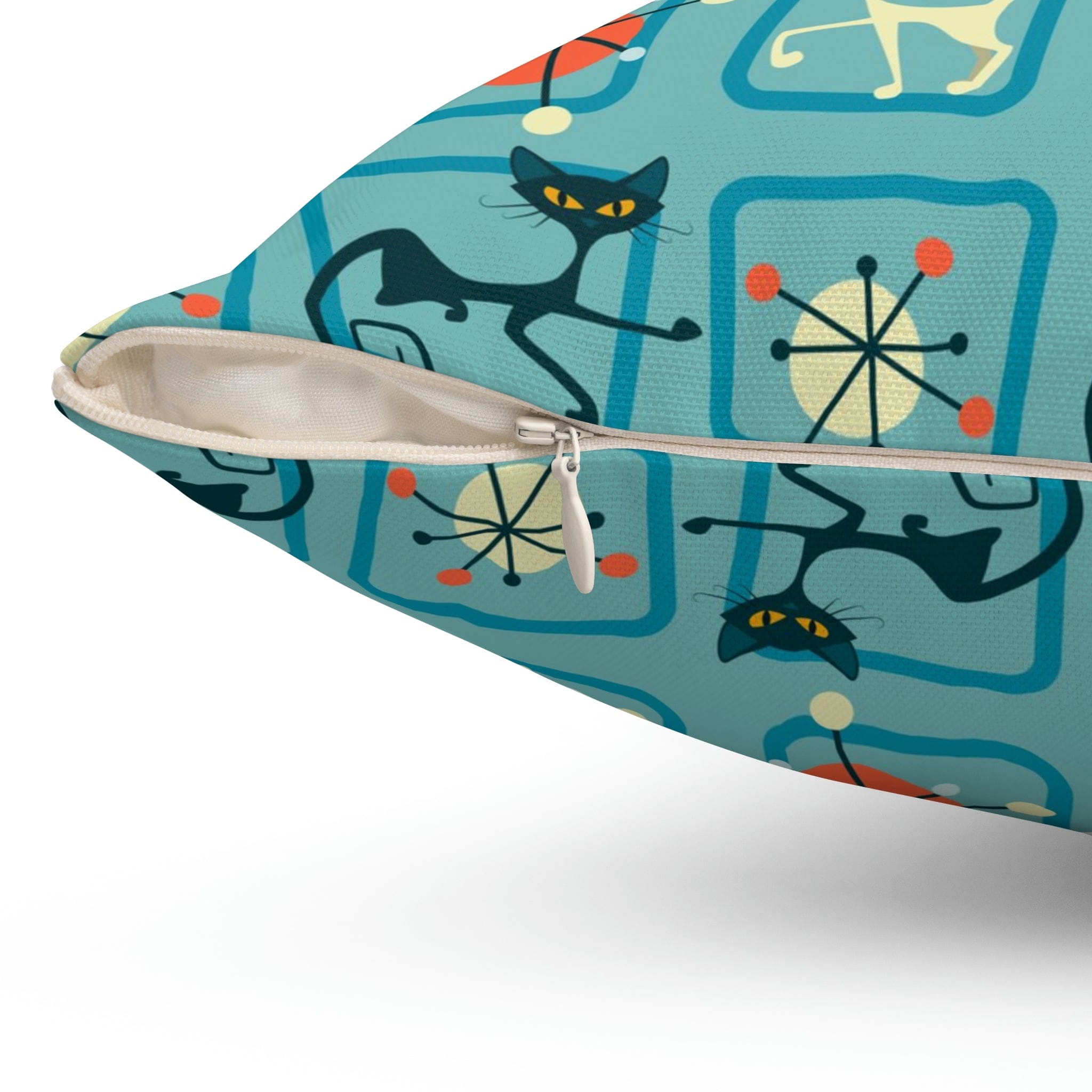 Kate McEnroe New York Mid Century Modern Atomic Cat Starburst PillowThrow Pillows18735467602705451816