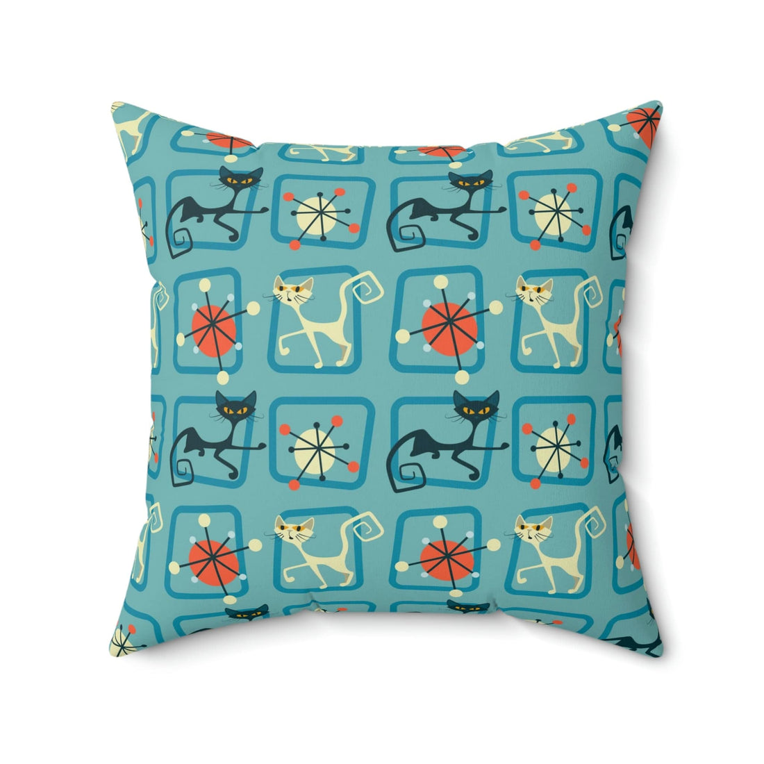 Kate McEnroe New York Mid Century Modern Atomic Cat Starburst PillowThrow Pillows79995420064002450432