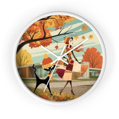 Kate McEnroe New York Mid Century Modern Atomic Cat Wall Clock, Retro Vintage Kitsch Home AccentWall Clocks11996306882157601523