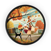 Kate McEnroe New York Mid Century Modern Atomic Cat Wall Clock, Retro Vintage Kitsch Home AccentWall Clocks21076646288734962436