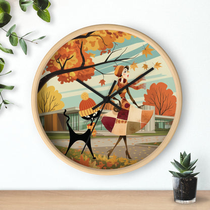 Kate McEnroe New York Mid Century Modern Atomic Cat Wall Clock, Retro Vintage Kitsch Home AccentWall Clocks77232776637768243194