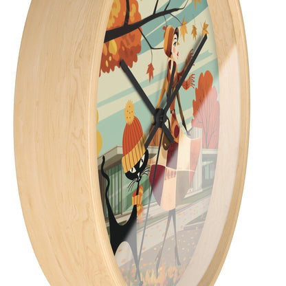 Kate McEnroe New York Mid Century Modern Atomic Cat Wall Clock, Retro Vintage Kitsch Home AccentWall Clocks77232776637768243194