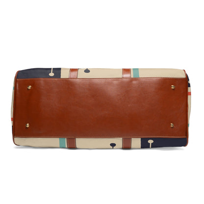 Kate McEnroe New York Mid Century Modern Atomic Cat Waterproof Travel Duffel BagDuffel BagsD2787561