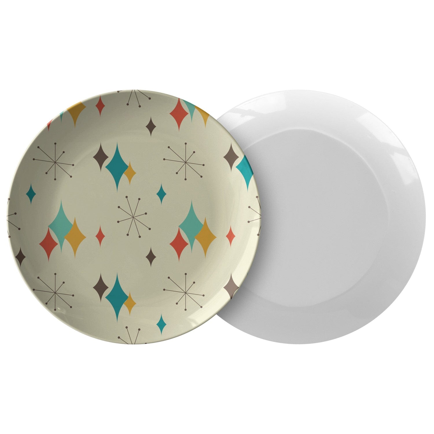 Kate McEnroe New York Mid Century Modern Atomic Diamond Starburst Dinner PlatePlatesP20 - DIA - STA - 52S