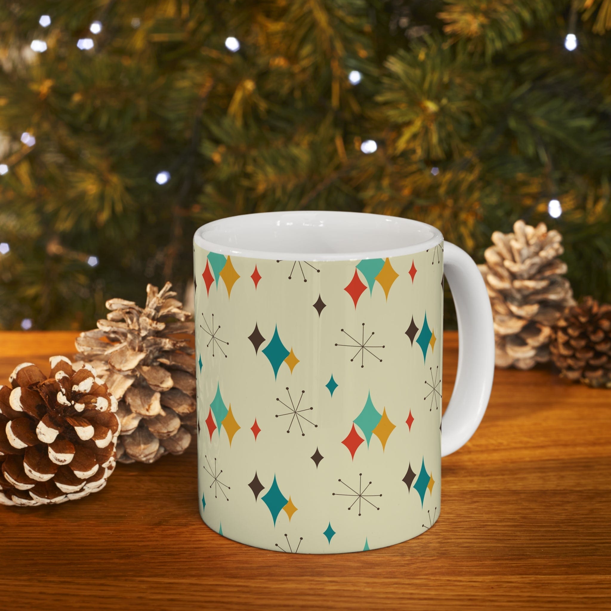 Kate McEnroe New York Mid Century Modern Atomic Diamond Starburst MugMugs17677396054781367638