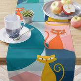 Kate McEnroe New York Mid Century Modern Atomic Kitschy Cat Table RunnerTable Runners20510327850309368873