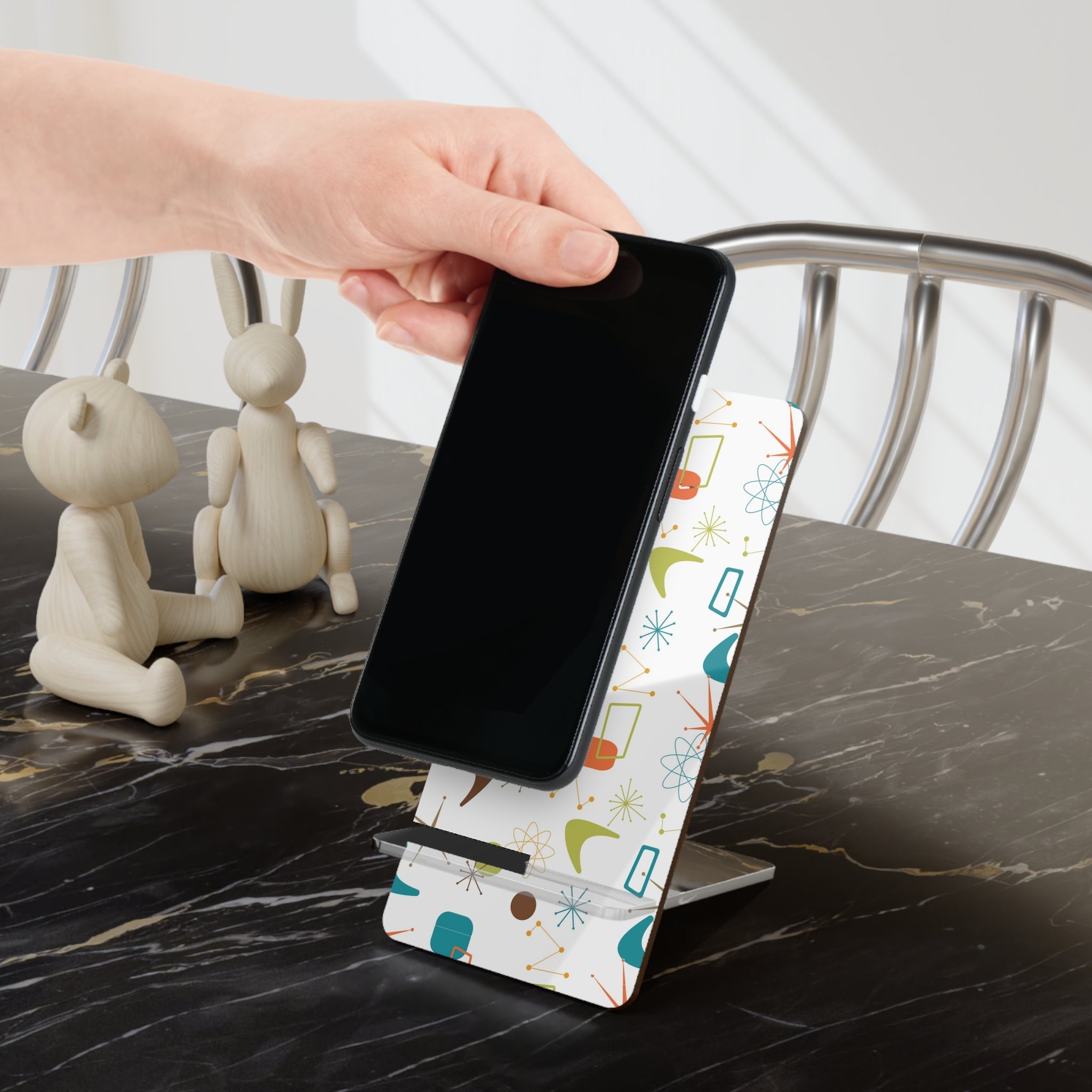 Kate McEnroe New York Mid Century Modern Atomic Starburst Boomerang Smartphone StandMobile Phone Stands11076464354468133878