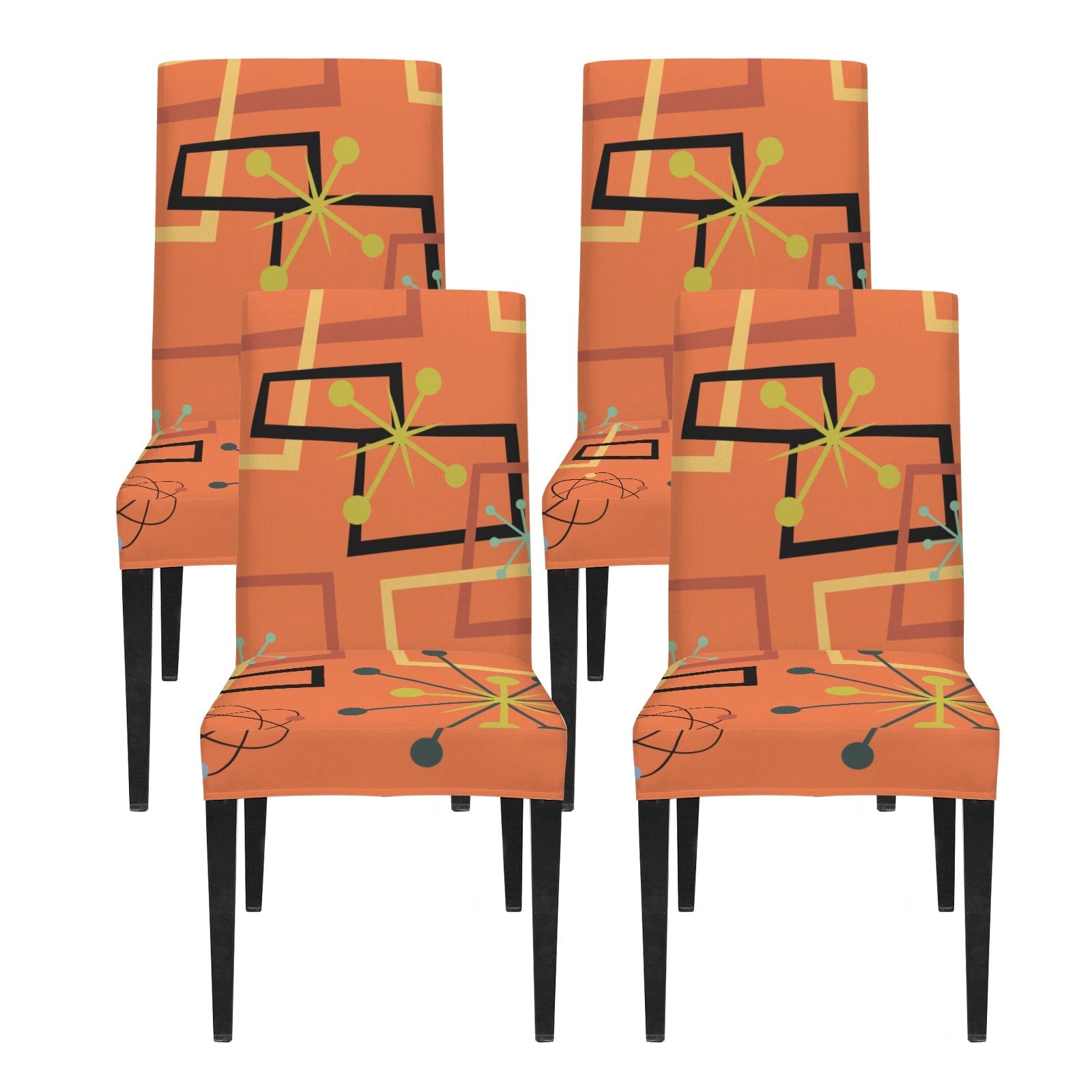 Kate McEnroe New York Mid Century Modern Atomic Starburst Chair Cover Retro 50s Dining SlipcoverChair SlipcoversD3271496