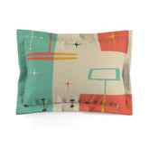 Kate McEnroe New York Mid Century Modern Atomic Starburst Pillow Sham, Retro Geometric Teal, Burnt Orange Cream, Mustard Yellow Pillow Cover, MCM Bedroom DecorPillow Shams19557451415305073667