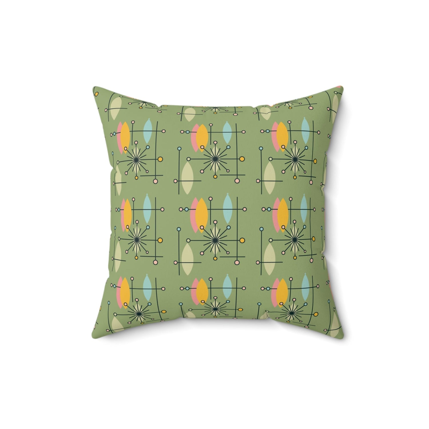 Kate McEnroe New York Mid Century Modern Atomic Starburst Sputnik Throw PillowThrow Pillows68426490190995366667