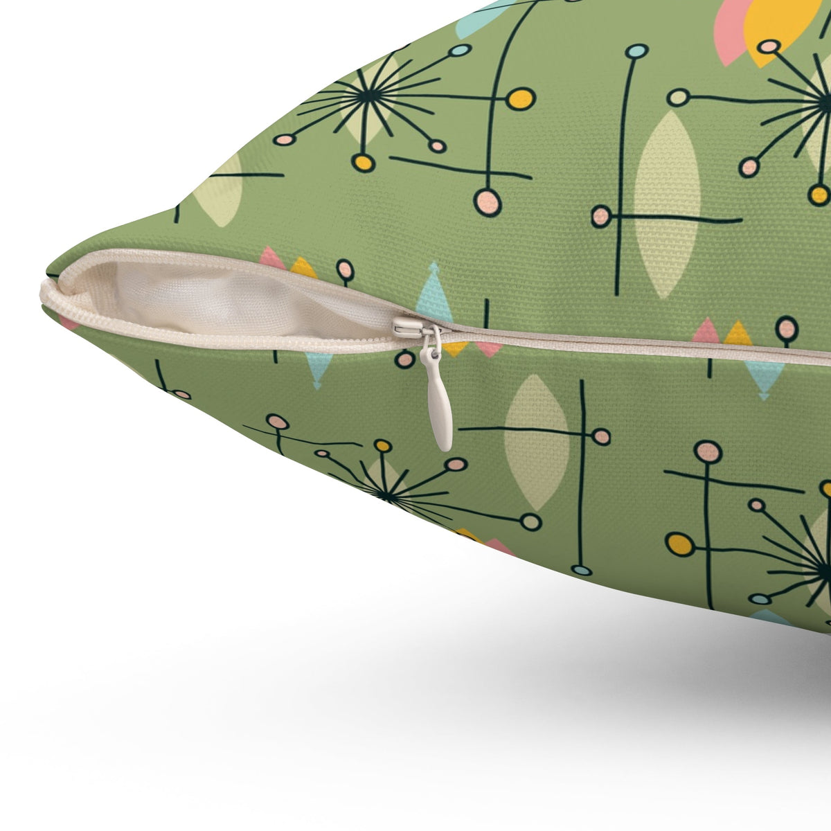 Kate McEnroe New York Mid Century Modern Atomic Starburst Sputnik Throw PillowThrow Pillows68426490190995366667