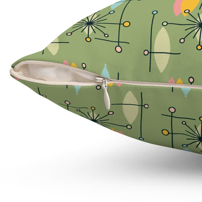 Kate McEnroe New York Mid Century Modern Atomic Starburst Sputnik Throw PillowThrow Pillows68426490190995366667