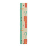 Kate McEnroe New York Mid Century Modern Atomic Starburst Table Runner, Retro Geometric Abstract Teal, Burnt Orange Cream, Mustard Yellow Cotton, Poly Table DecorTable Runners18620763875100869247