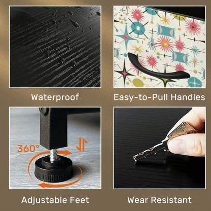 Kate McEnroe New York Mid Century Modern Atomic Starburst Tallboy Storage ChestDressersz4jCWJxqbr