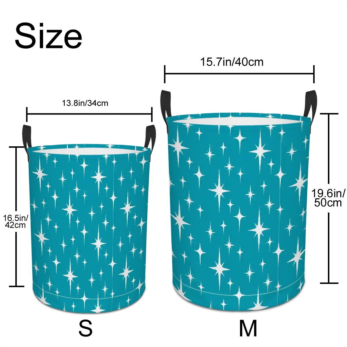 Kate McEnroe New York Mid Century Modern Atomic Starburst Teal Laundry BasketLaundry Basketslq0STxknVD