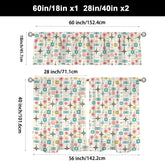 Kate McEnroe New York Mid Century Modern Atomic Starburst Tier and Valance Curtain SetValancesD3371997