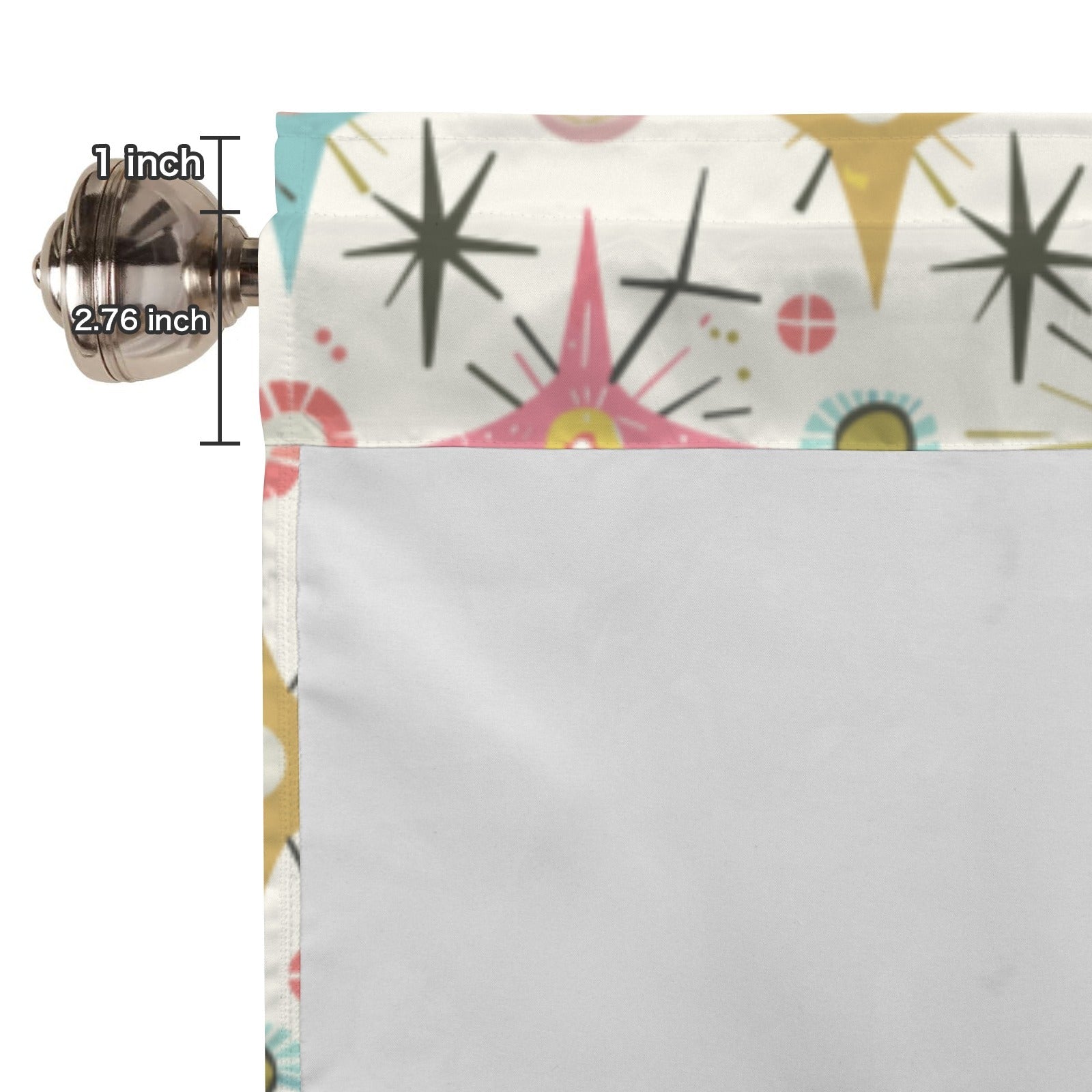 Kate McEnroe New York Mid Century Modern Atomic Starburst Valance, Retro MCM KitchenValancesD3321989