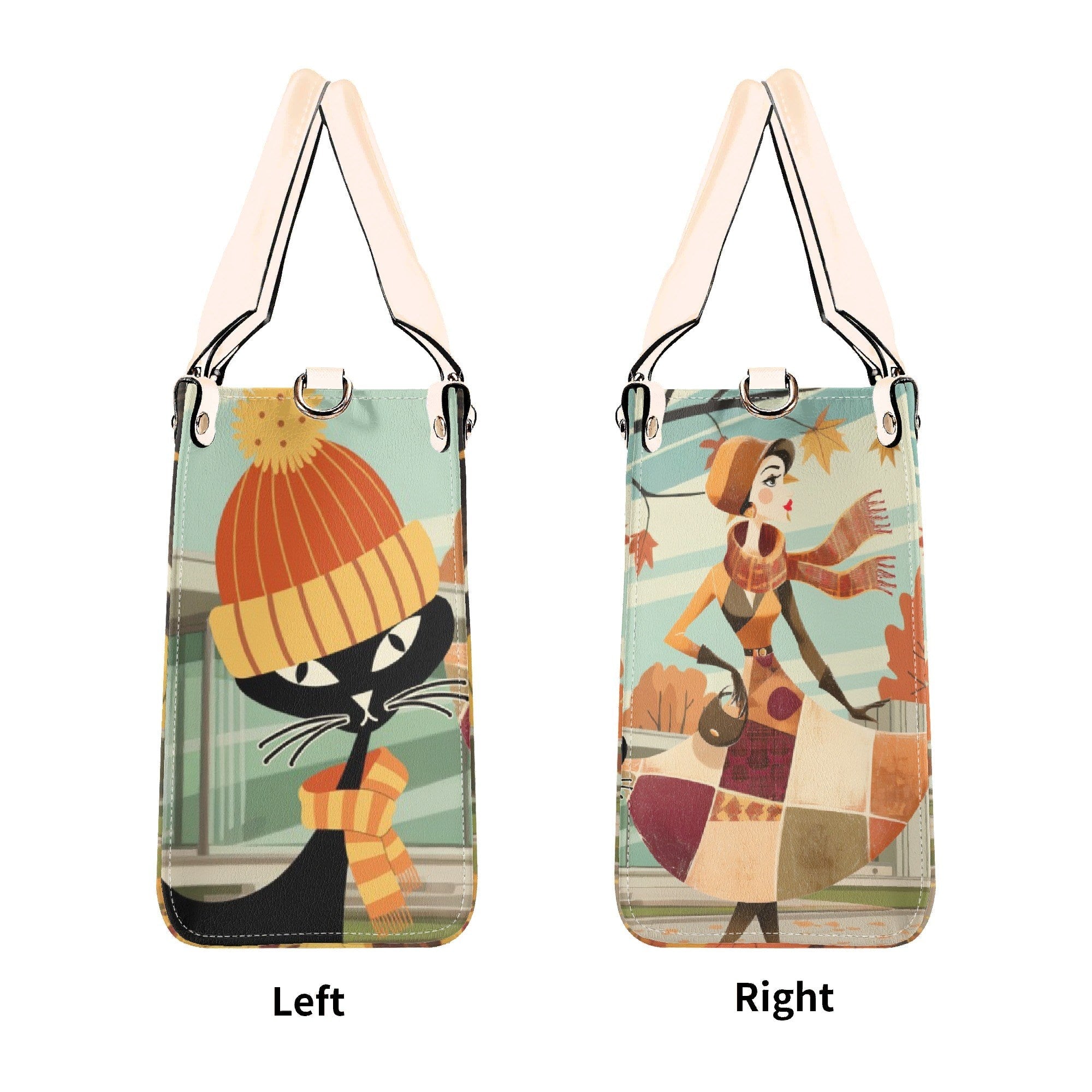 Kate McEnroe New York Mid Century Modern Autumn Handbag | Retro Atomic Cat PurseHandbagsW39ZJOLW - 4