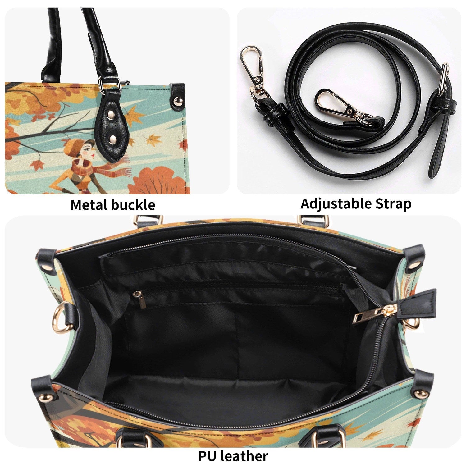 Kate McEnroe New York Mid Century Modern Autumn Handbag | Retro Atomic Cat PurseHandbagsW39ZJOLW - 4