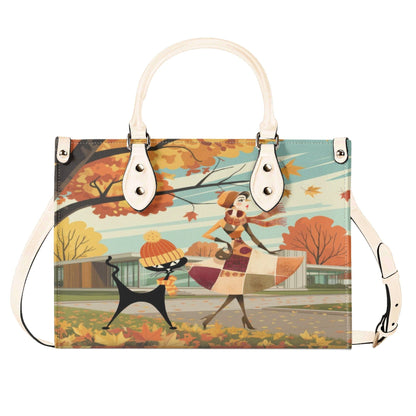 Kate McEnroe New York Mid Century Modern Autumn Handbag | Retro Atomic Cat PurseHandbagsW39ZJOLW - 4