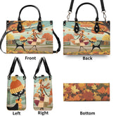 Kate McEnroe New York Mid Century Modern Autumn Handbag | Retro Atomic Cat PurseHandbagsW39ZJOLW - 4