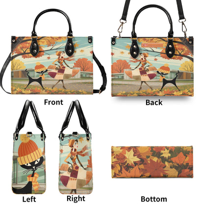 Kate McEnroe New York Mid Century Modern Autumn Handbag | Retro Atomic Cat PurseHandbagsW39ZJOLW - 4