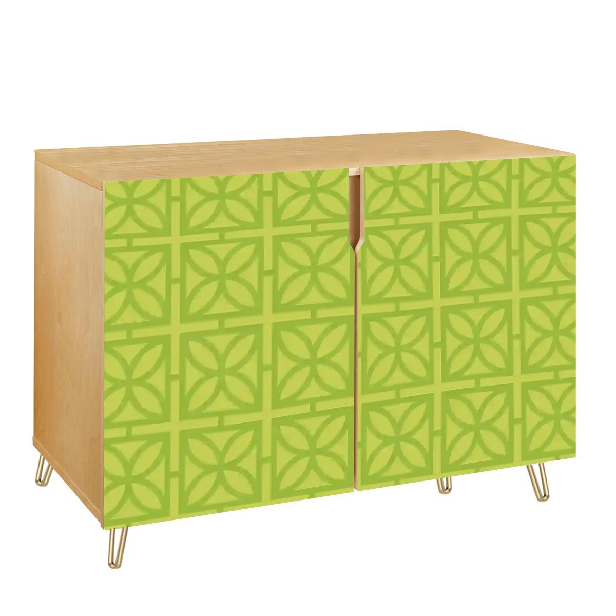 Kate McEnroe New York Mid Century Modern Avocado Green Breeze Block Wooden Storage CabinetStorage CabinetsqFqcQx6uxP