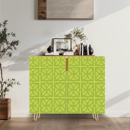 Kate McEnroe New York Mid Century Modern Avocado Green Breeze Block Wooden Storage CabinetStorage CabinetsqFqcQx6uxP