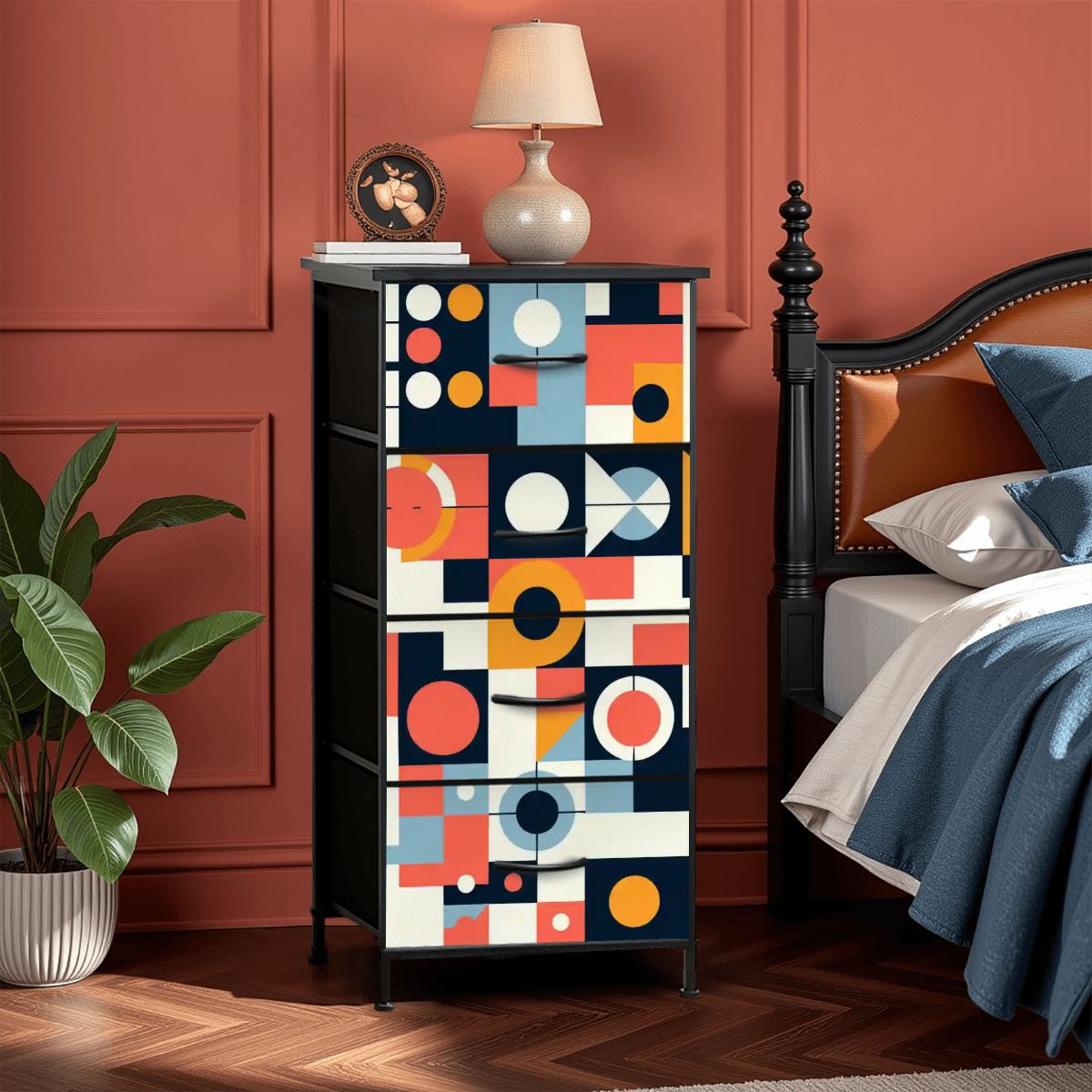 Kate McEnroe New York Mid Century Modern Bauhaus 4 Drawer DresserDressersThRNYzNYcx