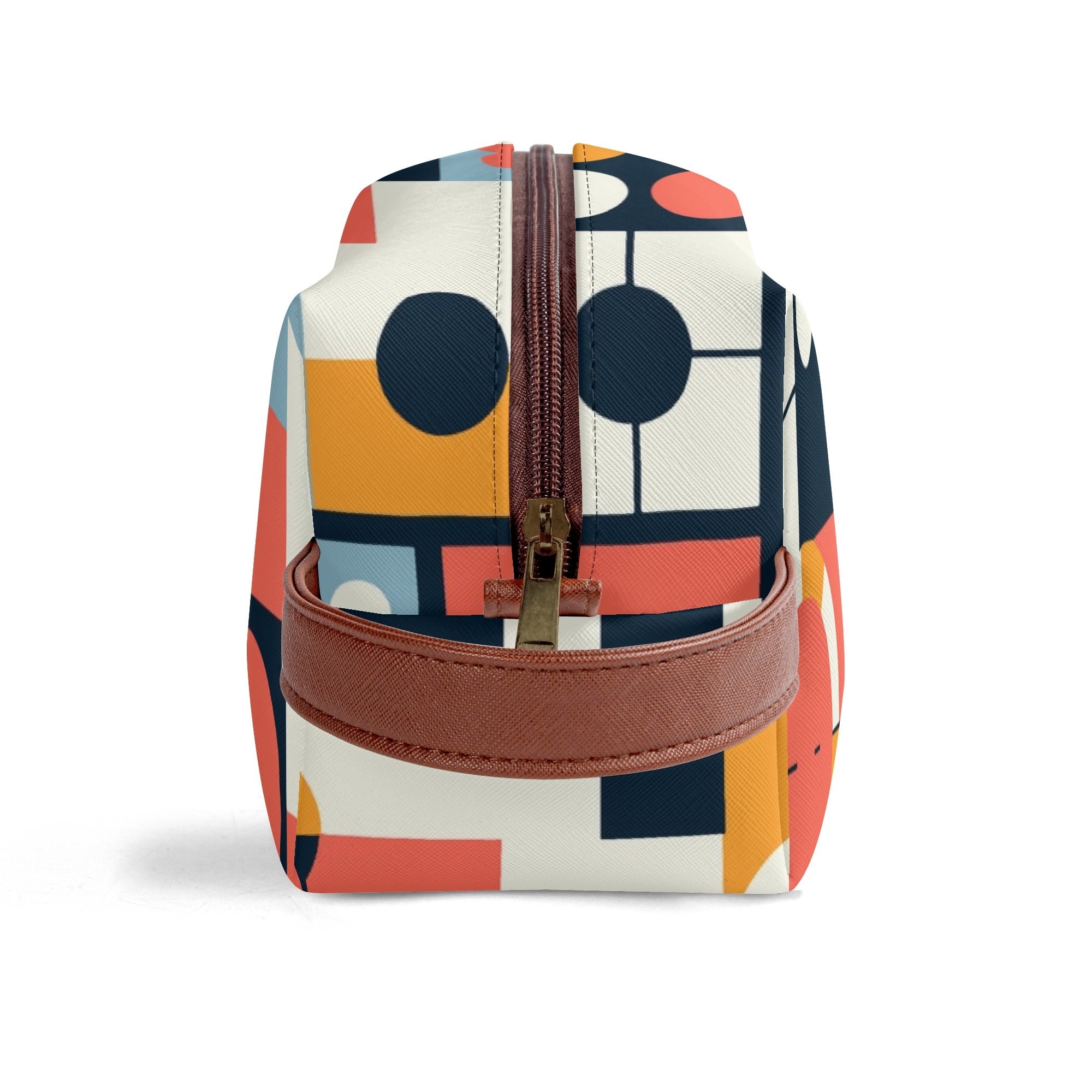 Kate McEnroe New York Mid Century Modern Bauhaus Dopp Kit, 50s Retro Geometric Toiletry Bag, Abstract MCM Travel PouchCosmetic &amp; Toiletry BagsN4ME76XW - 1