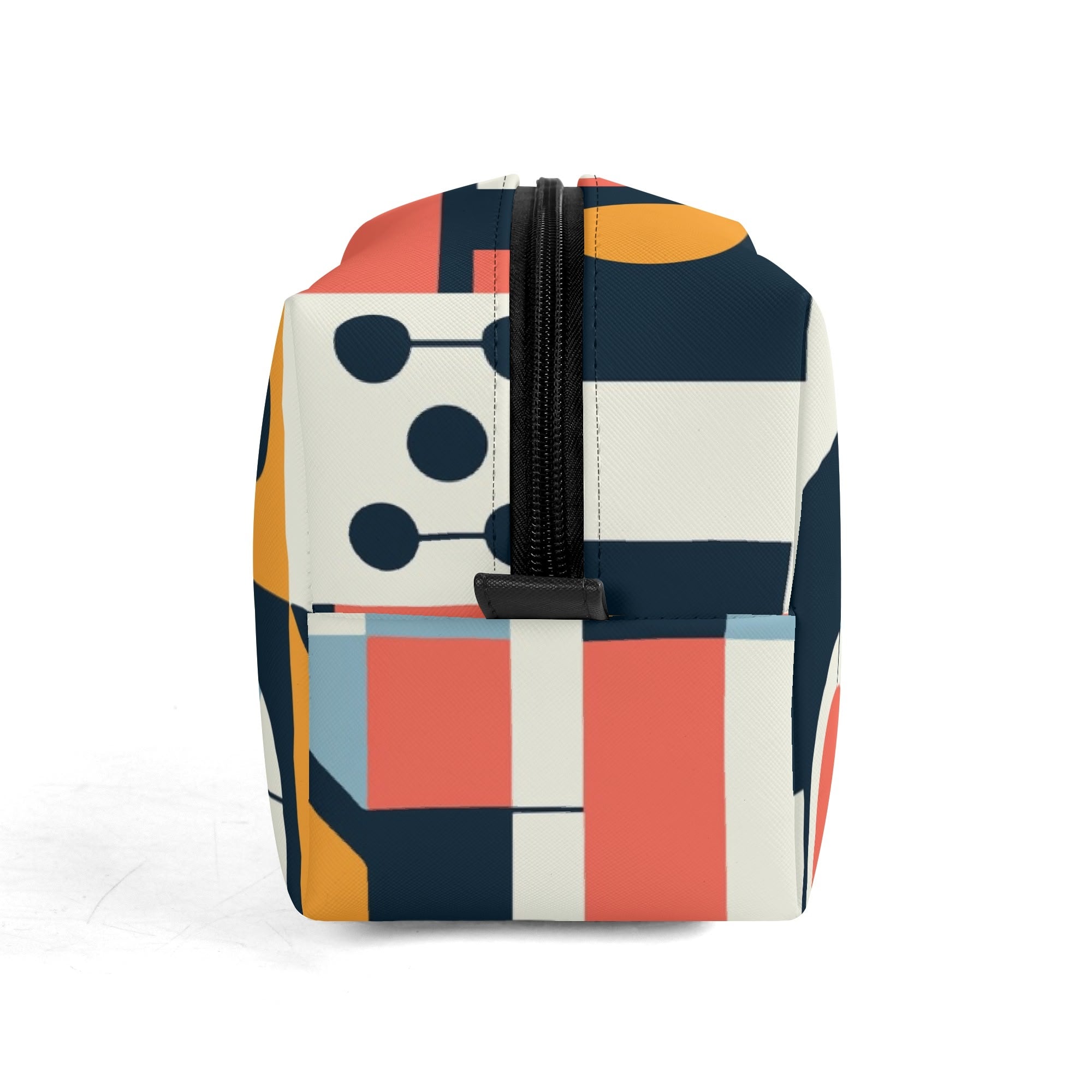 Kate McEnroe New York Mid Century Modern Bauhaus Dopp Kit, 50s Retro Geometric Toiletry Bag, Abstract MCM Travel PouchCosmetic &amp; Toiletry BagsN4ME76XW - 2