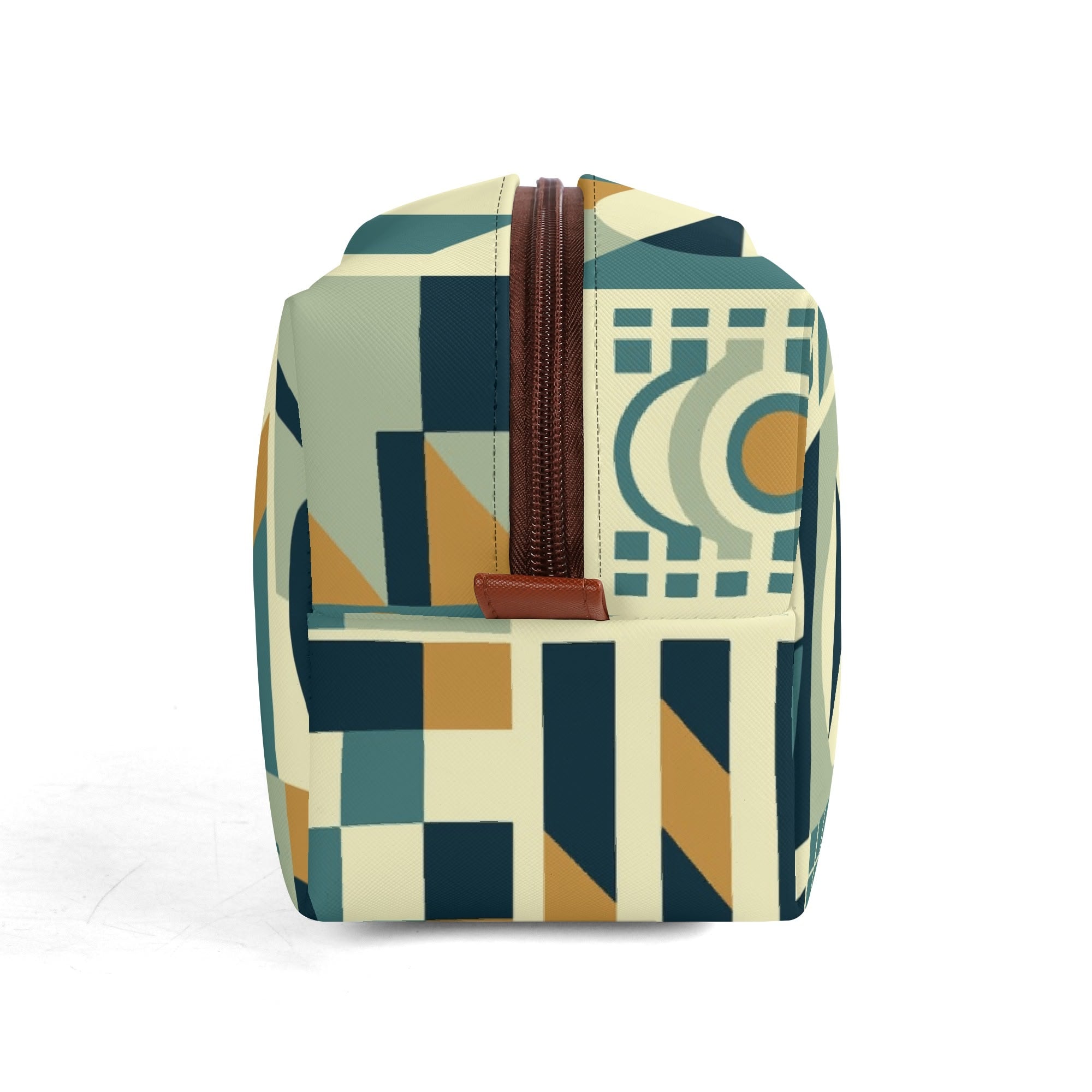 Kate McEnroe New York Mid Century Modern Bauhaus Geometric Dopp Kit, 50s Retro Abstract Toiletry Bag, Travel OrganizerCosmetic &amp; Toiletry BagsWQE28KKW - 1