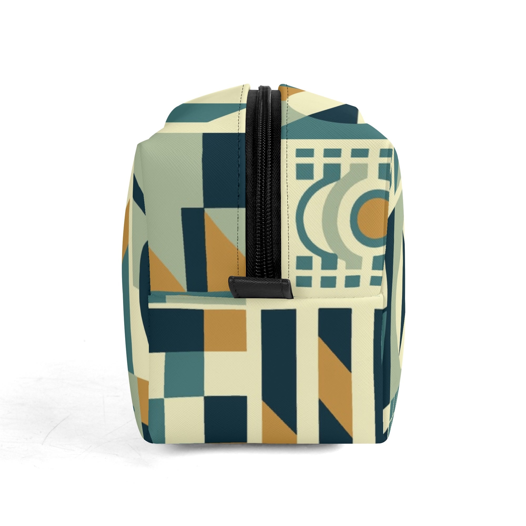 Kate McEnroe New York Mid Century Modern Bauhaus Geometric Dopp Kit, 50s Retro Abstract Toiletry Bag, Travel OrganizerCosmetic &amp; Toiletry BagsWQE28KKW - 2