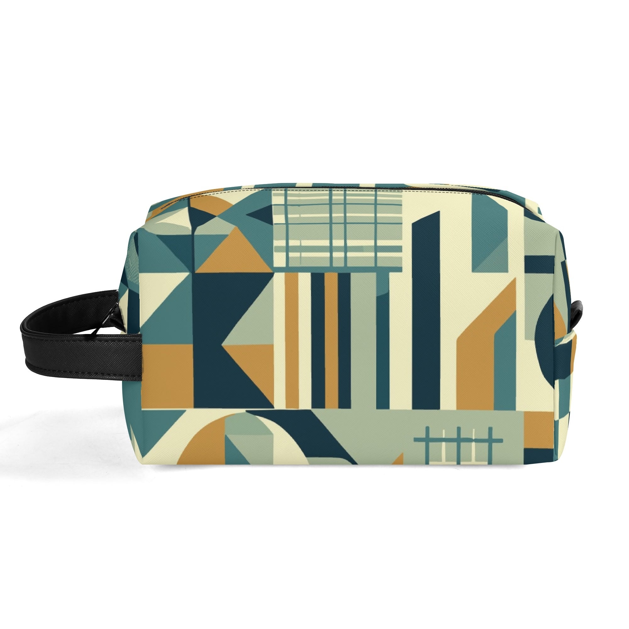 Kate McEnroe New York Mid Century Modern Bauhaus Geometric Dopp Kit, 50s Retro Abstract Toiletry Bag, Travel OrganizerCosmetic &amp; Toiletry BagsWQE28KKW - 2