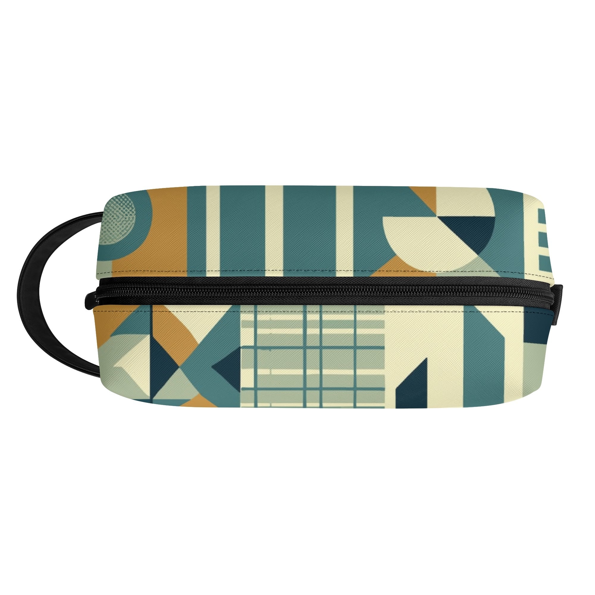 Kate McEnroe New York Mid Century Modern Bauhaus Geometric Dopp Kit, 50s Retro Abstract Toiletry Bag, Travel OrganizerCosmetic &amp; Toiletry BagsWQE28KKW - 2