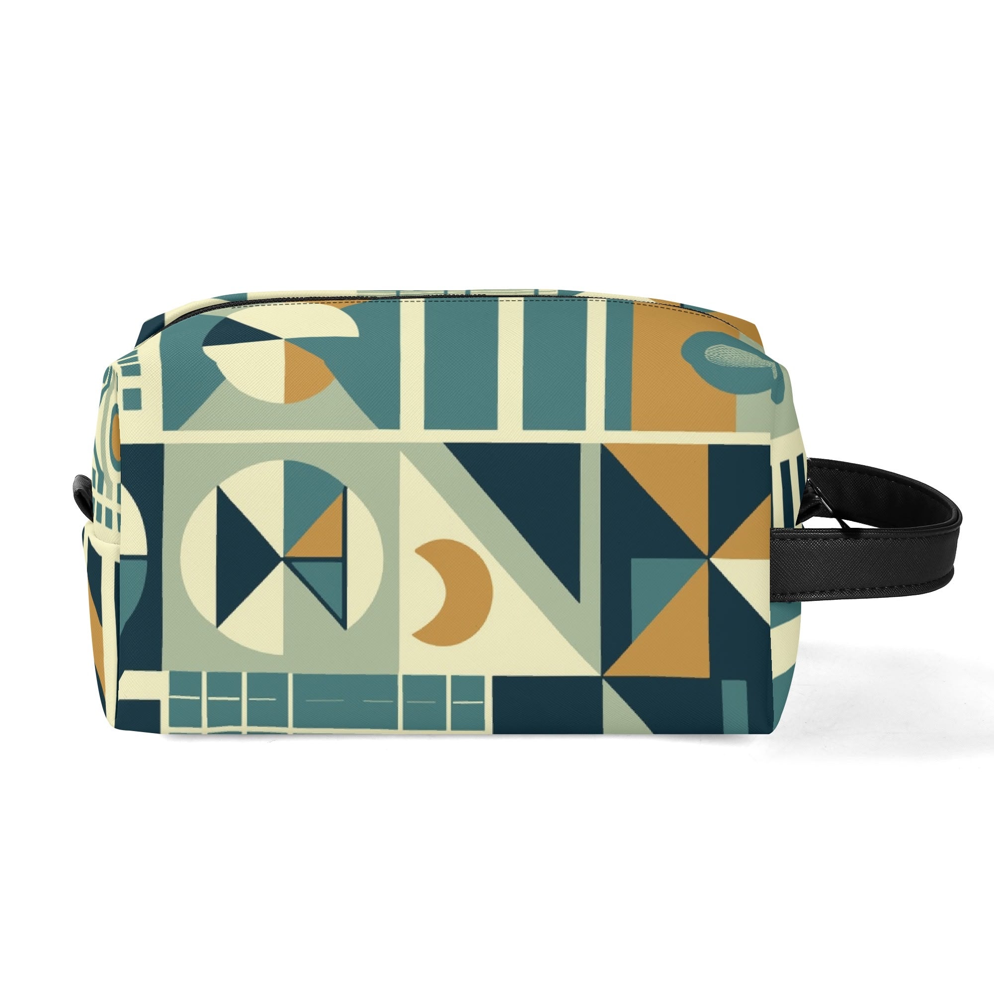 Kate McEnroe New York Mid Century Modern Bauhaus Geometric Dopp Kit, 50s Retro Abstract Toiletry Bag, Travel OrganizerCosmetic &amp; Toiletry BagsWQE28KKW - 2