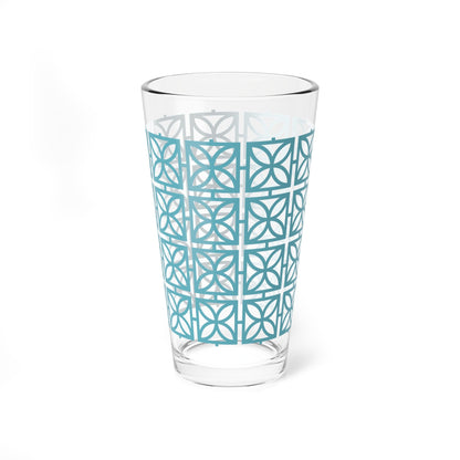 Kate McEnroe New York Mid Century Modern Blue Breeze Block Pint GlassPint Glasses24913126432856338234