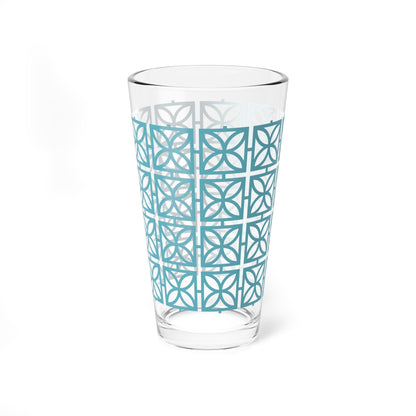 Kate McEnroe New York Mid Century Modern Blue Breeze Block Pint GlassPint Glasses24913126432856338234