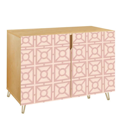 Kate McEnroe New York Mid Century Modern Blush Pink Breeze Block Wooden Storage CabinetStorage CabinetshWFhJNWW6m