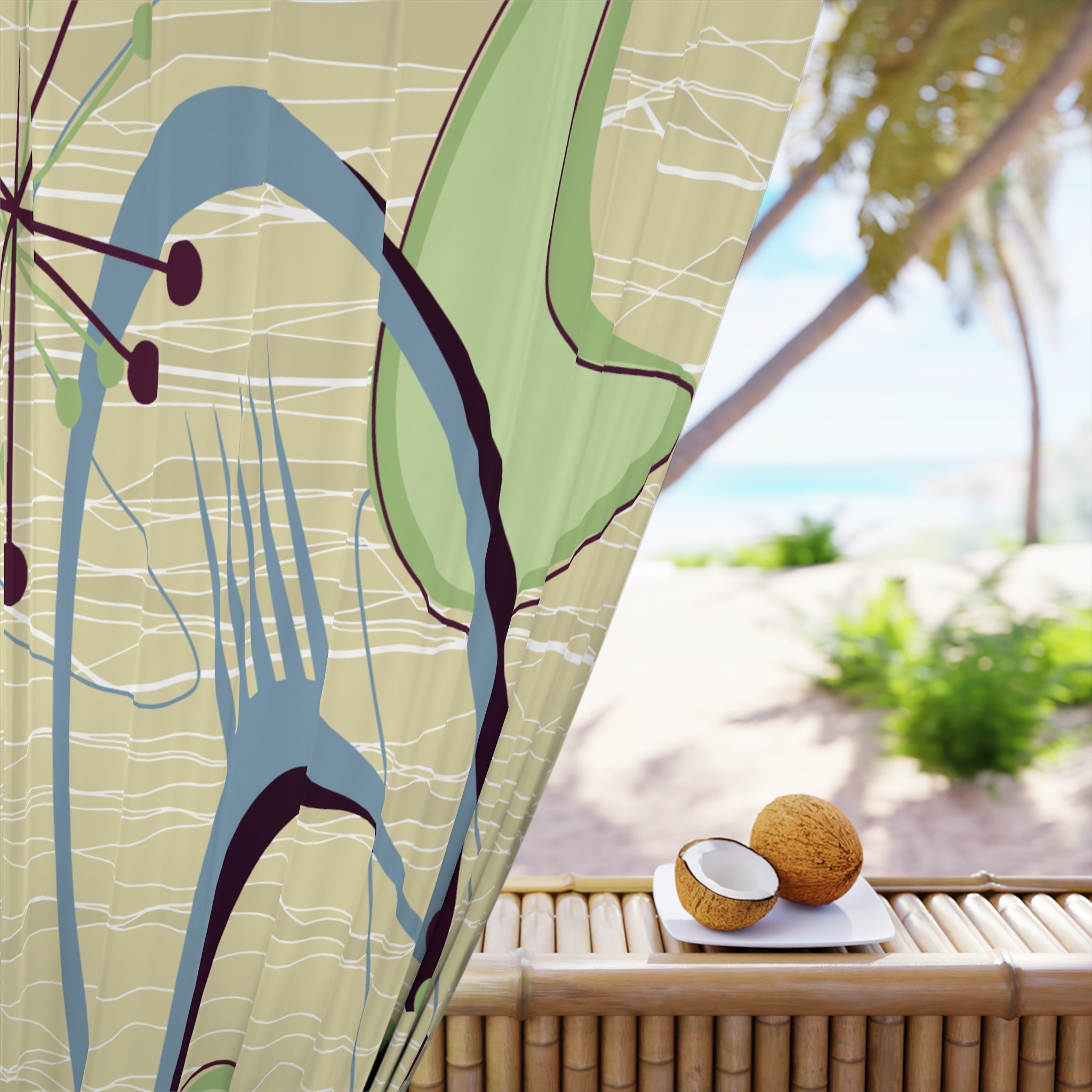 Kate McEnroe New York Mid Century Modern Boomerang Atomic Starburst Blackout Window CurtainsWindow Curtains18479123555621443503