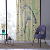 Kate McEnroe New York Mid Century Modern Boomerang Atomic Starburst Sheer Window CurtainsWindow Curtains70584361610542865872