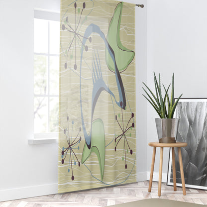 Kate McEnroe New York Mid Century Modern Boomerang Atomic Starburst Sheer Window CurtainsWindow Curtains70584361610542865872