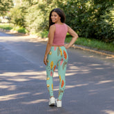 Kate McEnroe New York Mid Century Modern Boomerang Leggings, Retro Atomic Workout Pants, Funky Yoga Pants, Chic ActivewearLeggings31916561084516436110